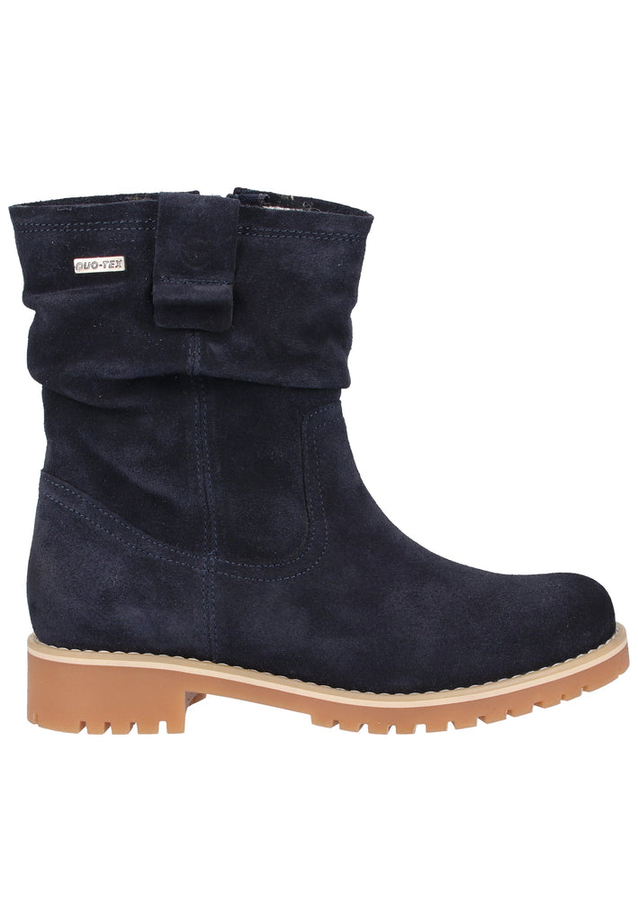 Tamaris Stiefelette Veloursleder Navy Warmfutter - surf4shoes