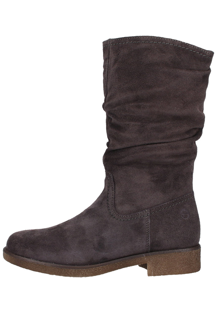 Tamaris Stiefelette Veloursleder Anthracite Warmfutter - surf4shoes