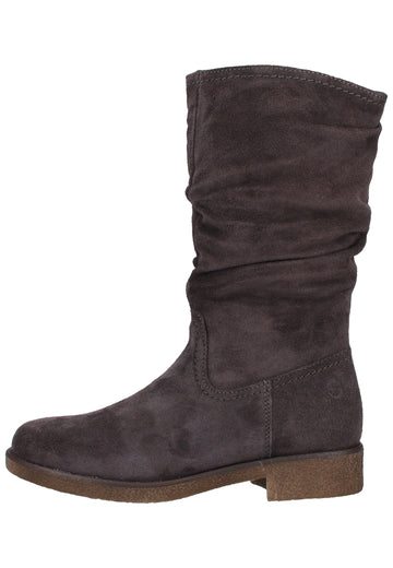 Tamaris Stiefelette Veloursleder Anthracite Warmfutter - surf4shoes