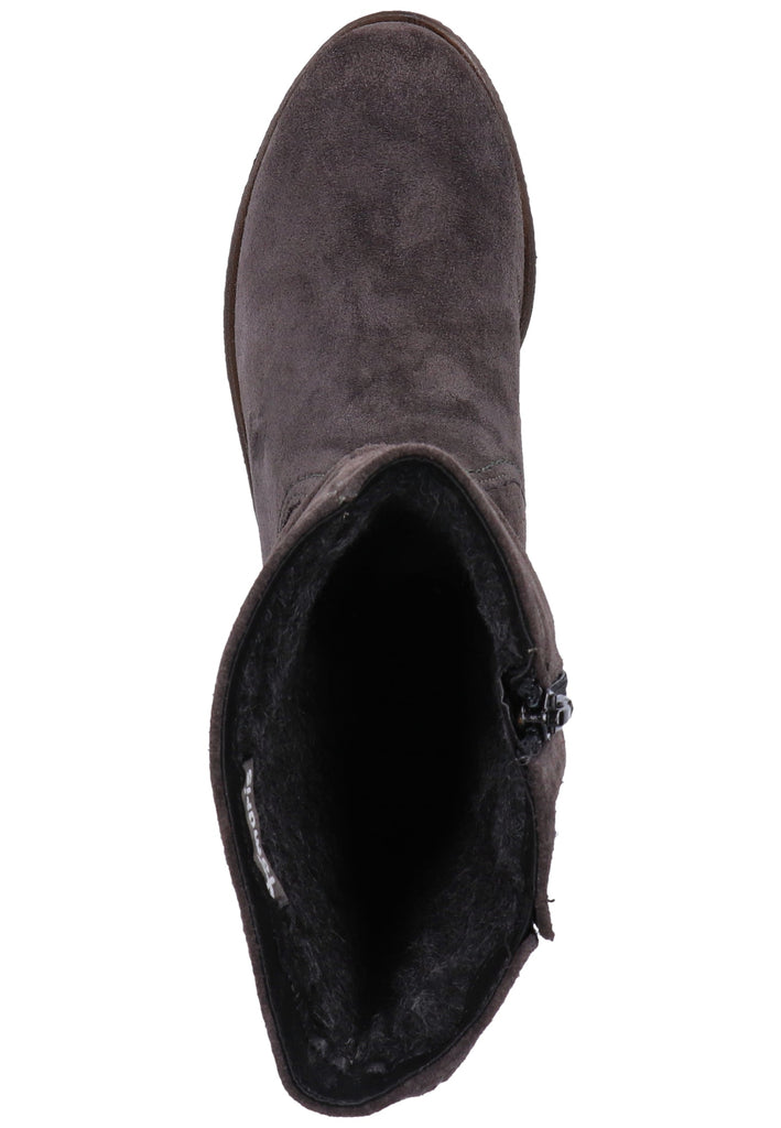 Tamaris Stiefelette Veloursleder Anthracite Warmfutter - surf4shoes