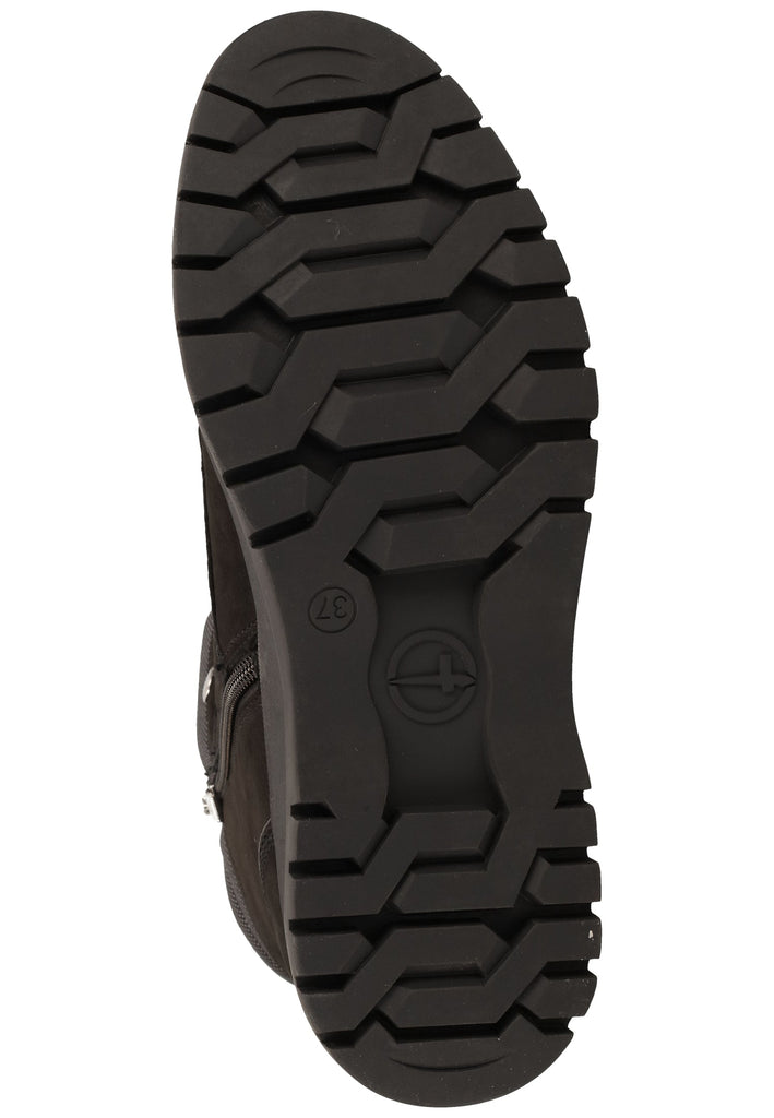 Tamaris Stiefelette Veloursleder/Textil Schwarz Warmfutter - surf4shoes