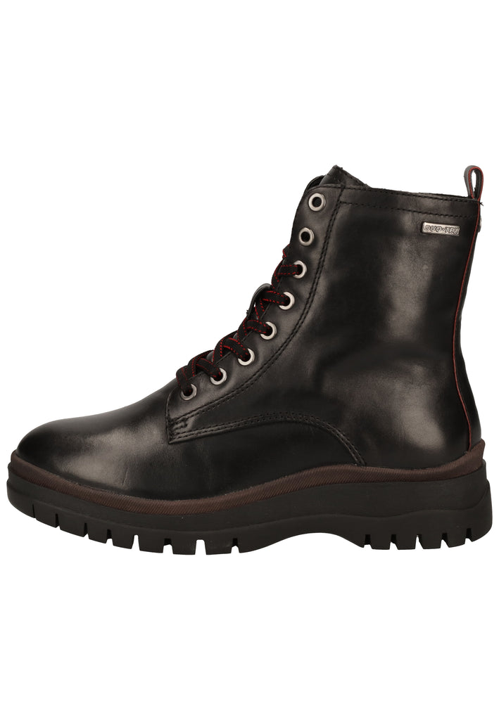 Tamaris Stiefelette Leder/Synthetik Schwarz Warmfutter - surf4shoes