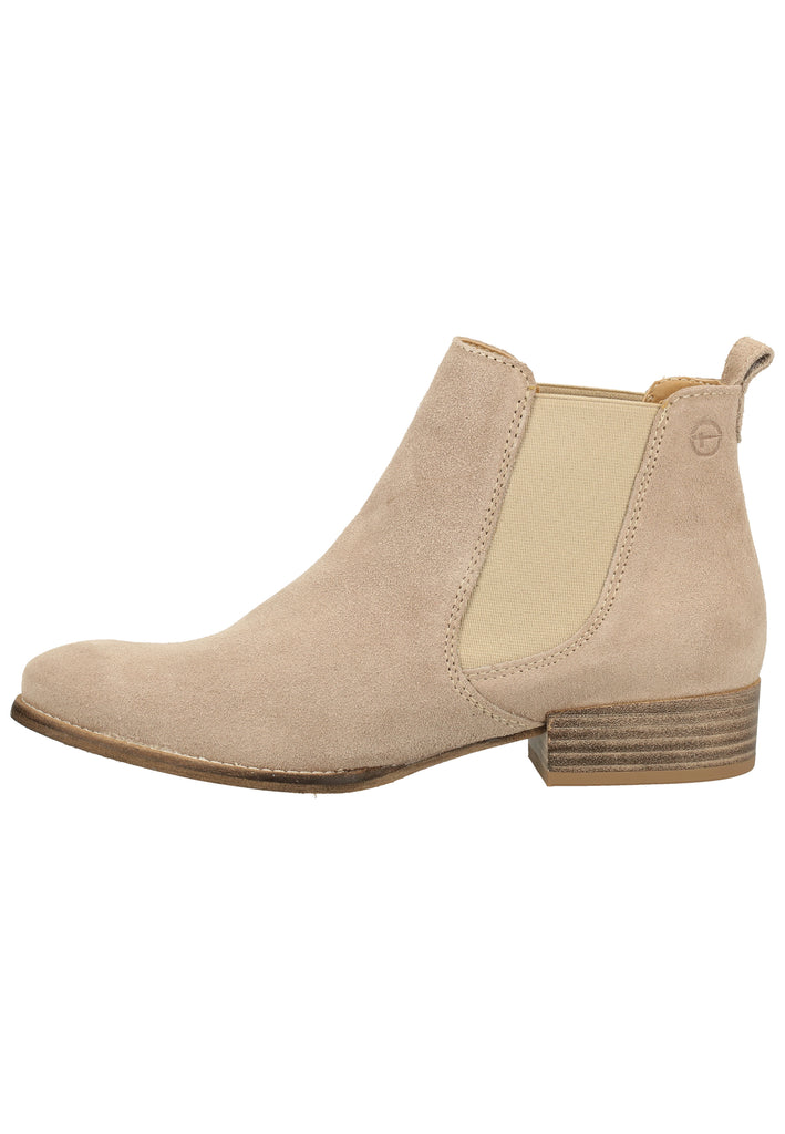 Tamaris Stiefelette Veloursleder Taupe - surf4shoes