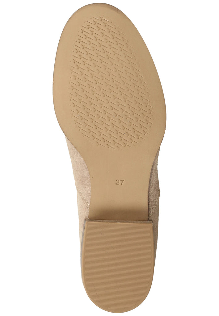 Tamaris Stiefelette Veloursleder Taupe - surf4shoes