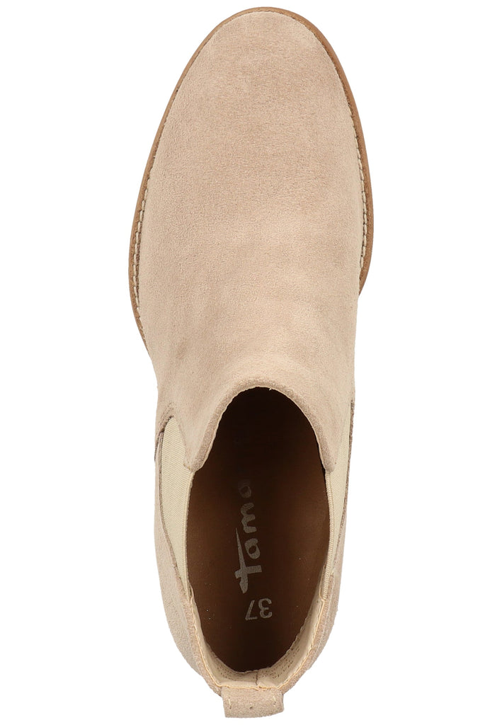 Tamaris Stiefelette Veloursleder Taupe - surf4shoes
