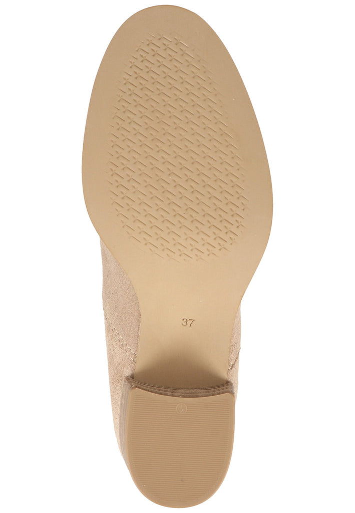 Tamaris Stiefelette Veloursleder Taupe - surf4shoes