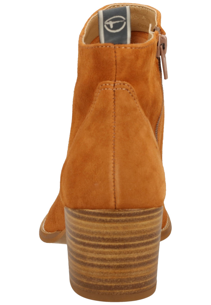 Tamaris Stiefelette Veloursleder Cuoio - surf4shoes