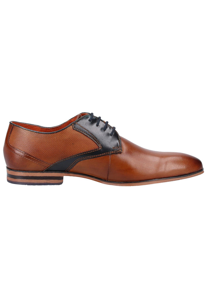 Bugatti Businessschuhe Glattleder Cognac - surf4shoes