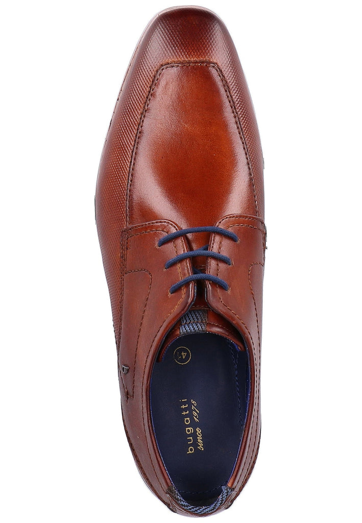 Bugatti Businessschuhe Glattleder Cognac - surf4shoes