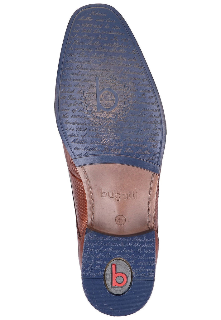 Bugatti Businessschuhe Glattleder Cognac - surf4shoes