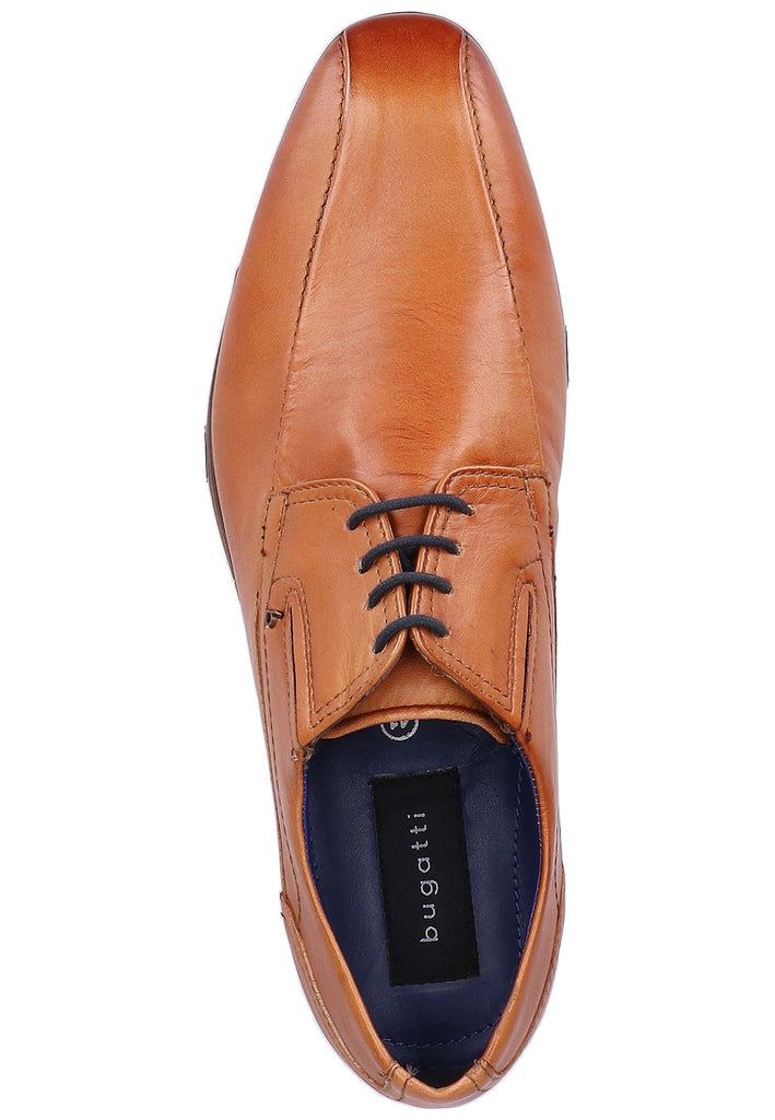 Bugatti Businessschuhe Glattleder Cognac - surf4shoes