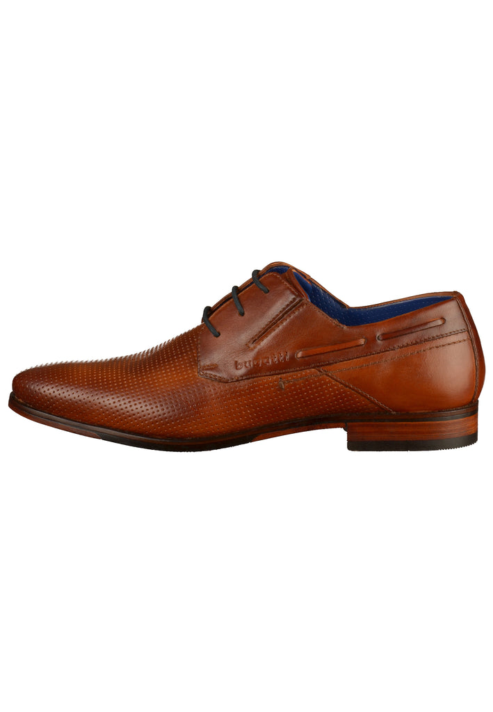 Bugatti Businessschuhe Glattleder Cognac - surf4shoes
