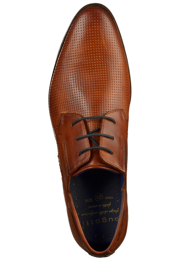 Bugatti Businessschuhe Glattleder Cognac - surf4shoes