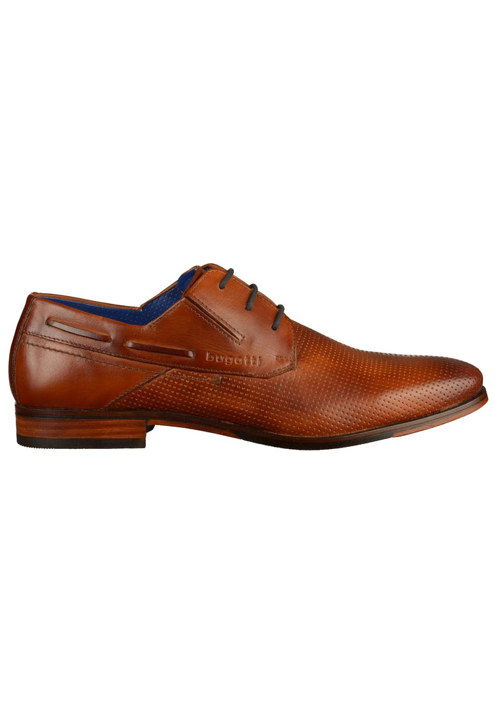 Bugatti Businessschuhe Glattleder Cognac - surf4shoes
