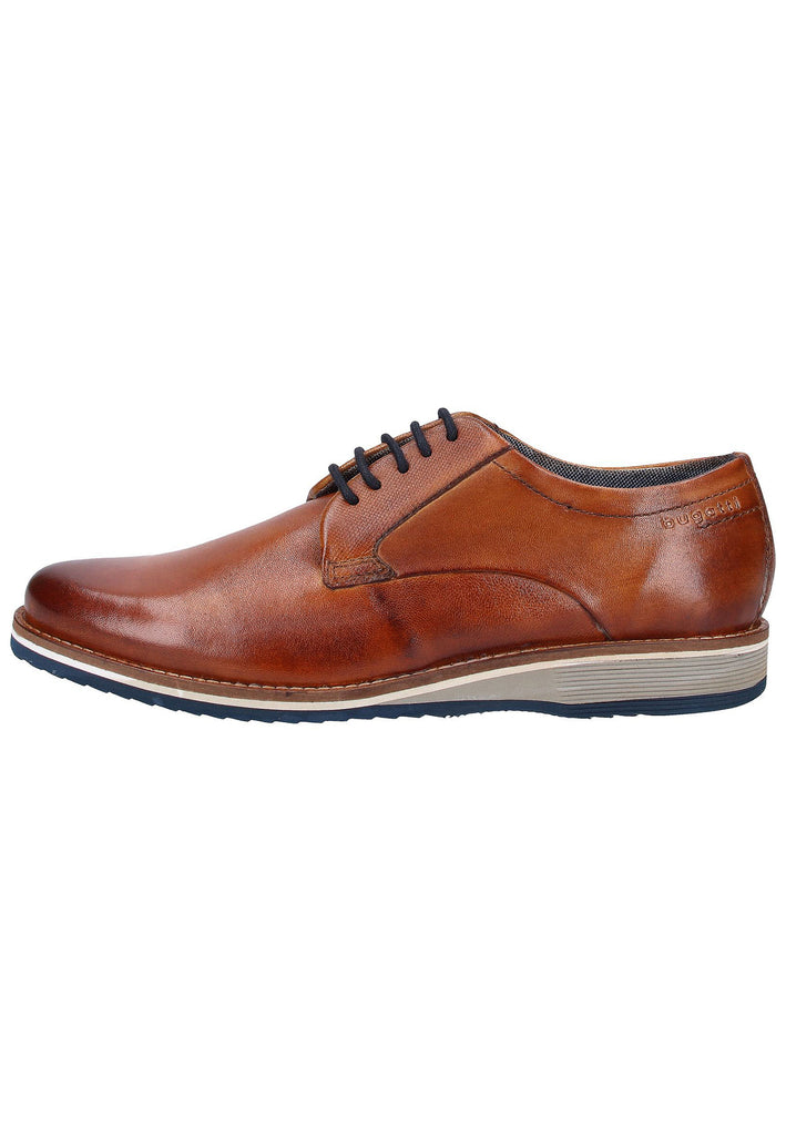 Bugatti Halbschuhe Glattleder Cognac - surf4shoes