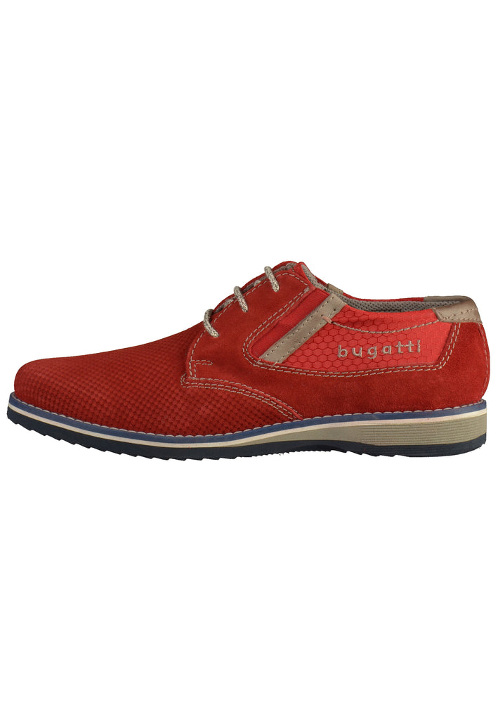 Bugatti Halbschuhe Veloursleder Rot - surf4shoes