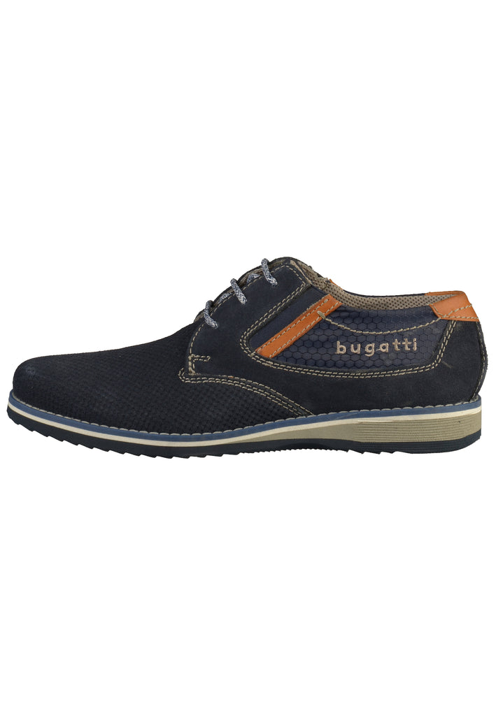 Bugatti Halbschuhe Veloursleder Dunkelblau - surf4shoes