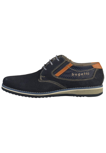 Bugatti Halbschuhe Veloursleder Dunkelblau - surf4shoes