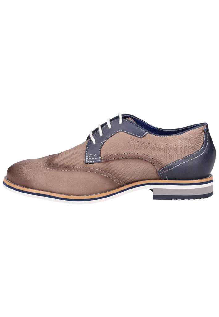 Bugatti Halbschuhe Nubukleder Grau/Blau - surf4shoes
