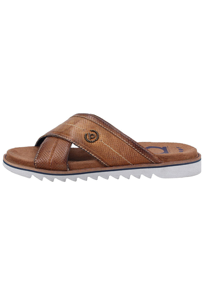 Bugatti Pantoletten Glattleder Cognac - surf4shoes