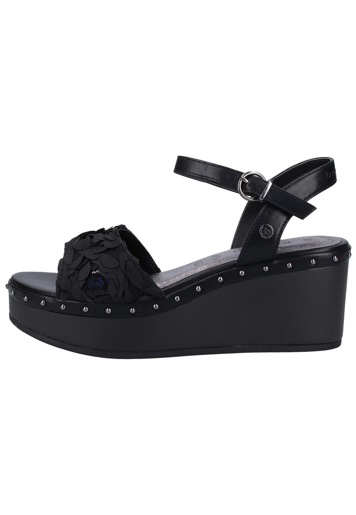 Bugatti Sandalen Lederimitat Schwarz - surf4shoes