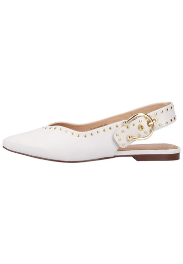 Bugatti Ballerinas Glattleder Weiß - surf4shoes