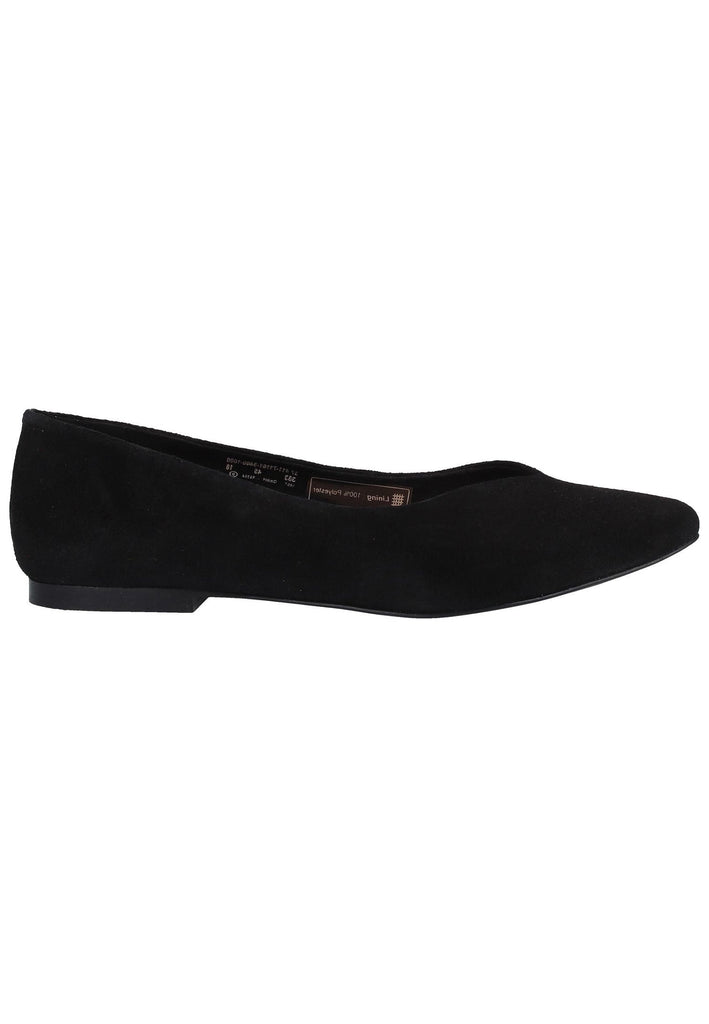 Bugatti Ballerinas Veloursleder Schwarz - surf4shoes
