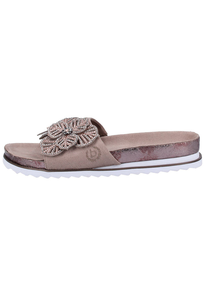Bugatti Pantoletten Lederimitat/Textil Taupe - surf4shoes