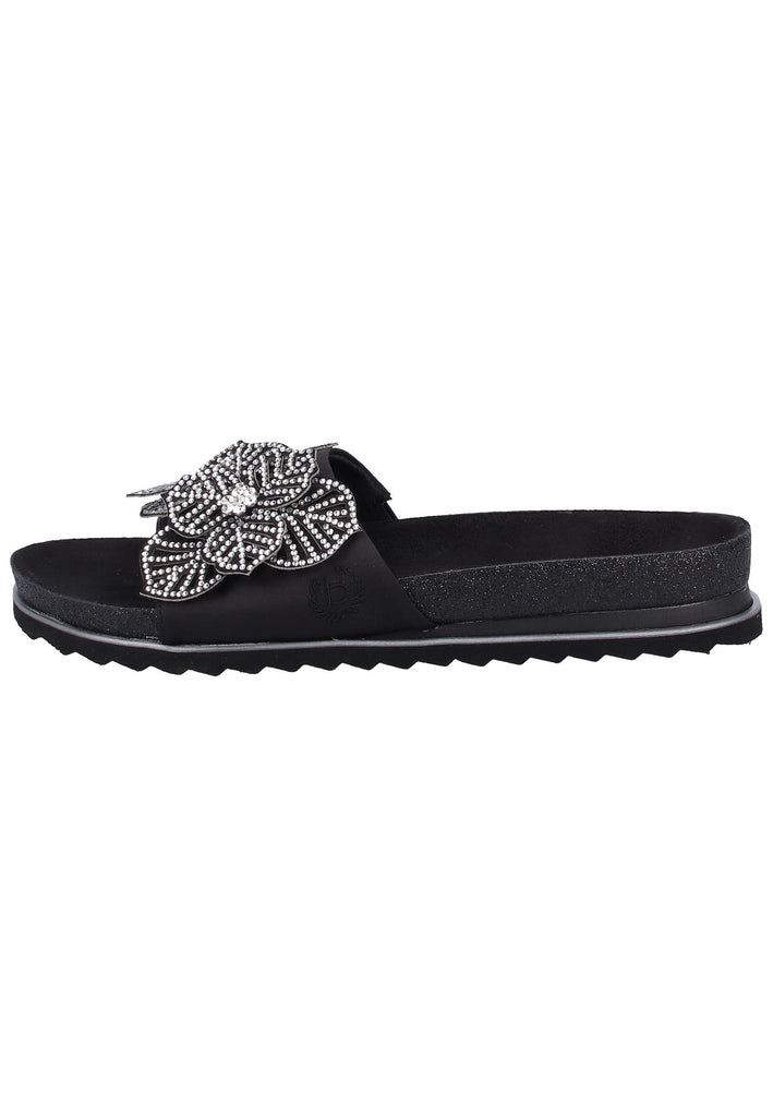 Bugatti Pantoletten Lederimitat/Textil Schwarz - surf4shoes