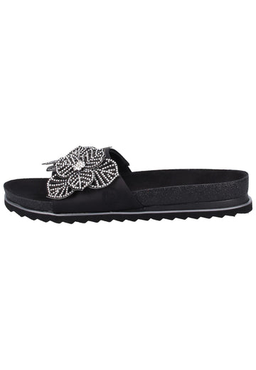 Bugatti Pantoletten Lederimitat/Textil Schwarz - surf4shoes