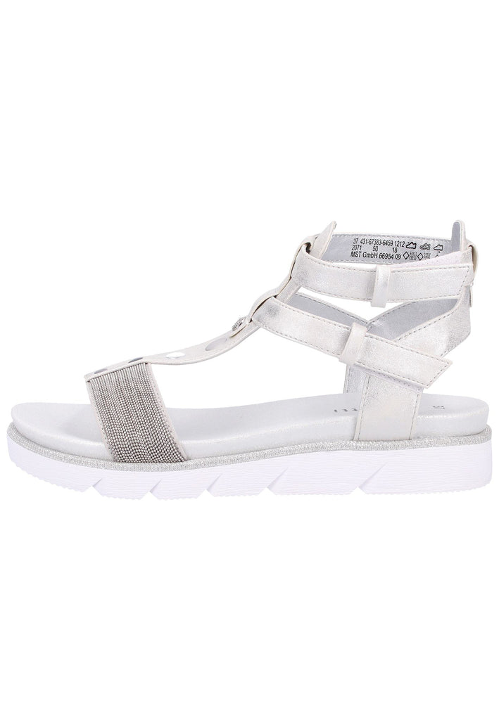 Bugatti Sandalen Lederimitat/Textil Hellgrau - surf4shoes
