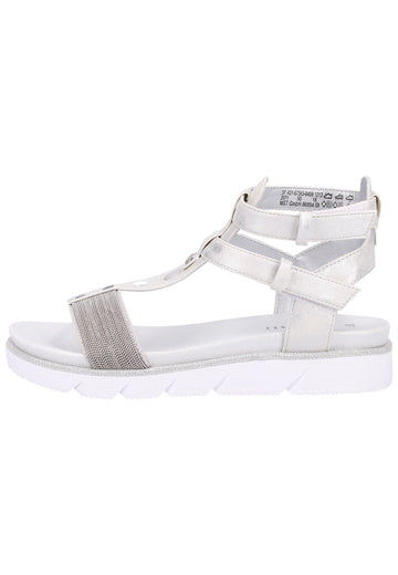 Bugatti Sandalen Lederimitat/Textil Hellgrau - surf4shoes