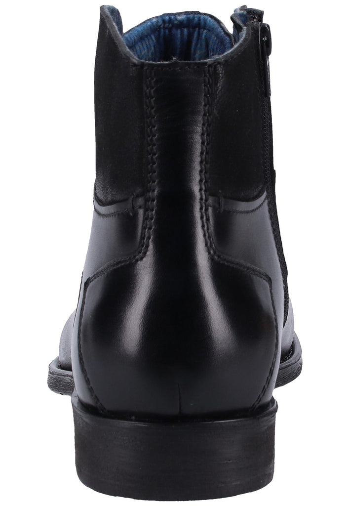 Bugatti Stiefelette Nappaleder Schwarz - surf4shoes