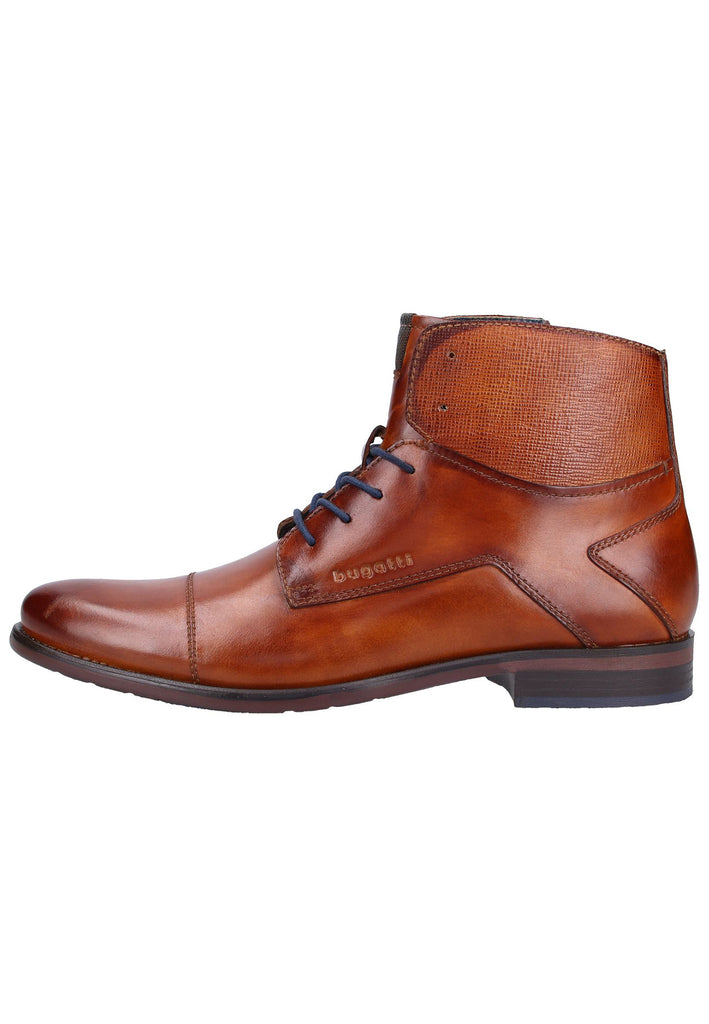 Bugatti Stiefelette Glattleder Cognac - surf4shoes