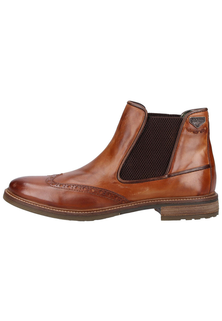 Bugatti Stiefelette Glattleder Cognac - surf4shoes