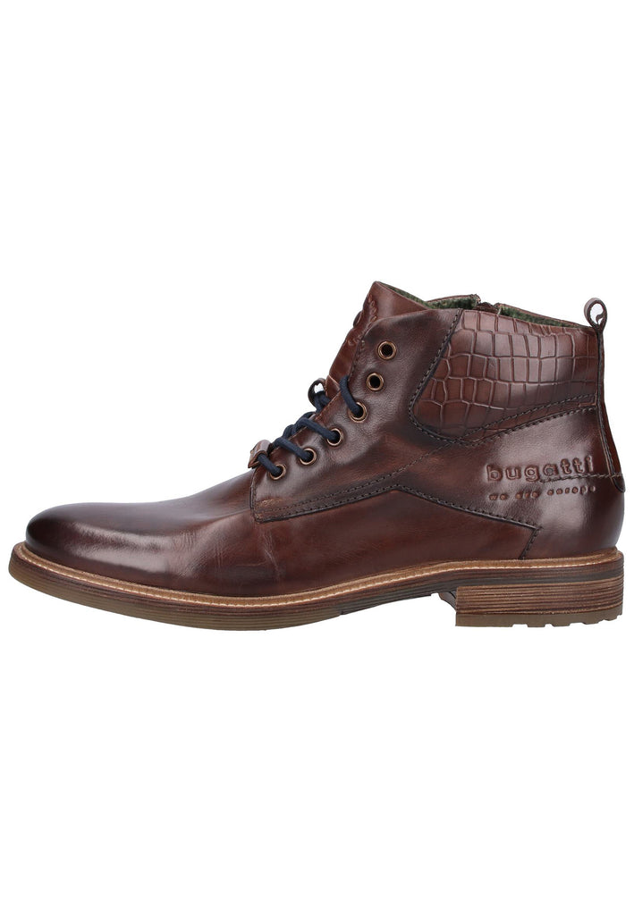 Bugatti Stiefelette Glattleder Braun - surf4shoes