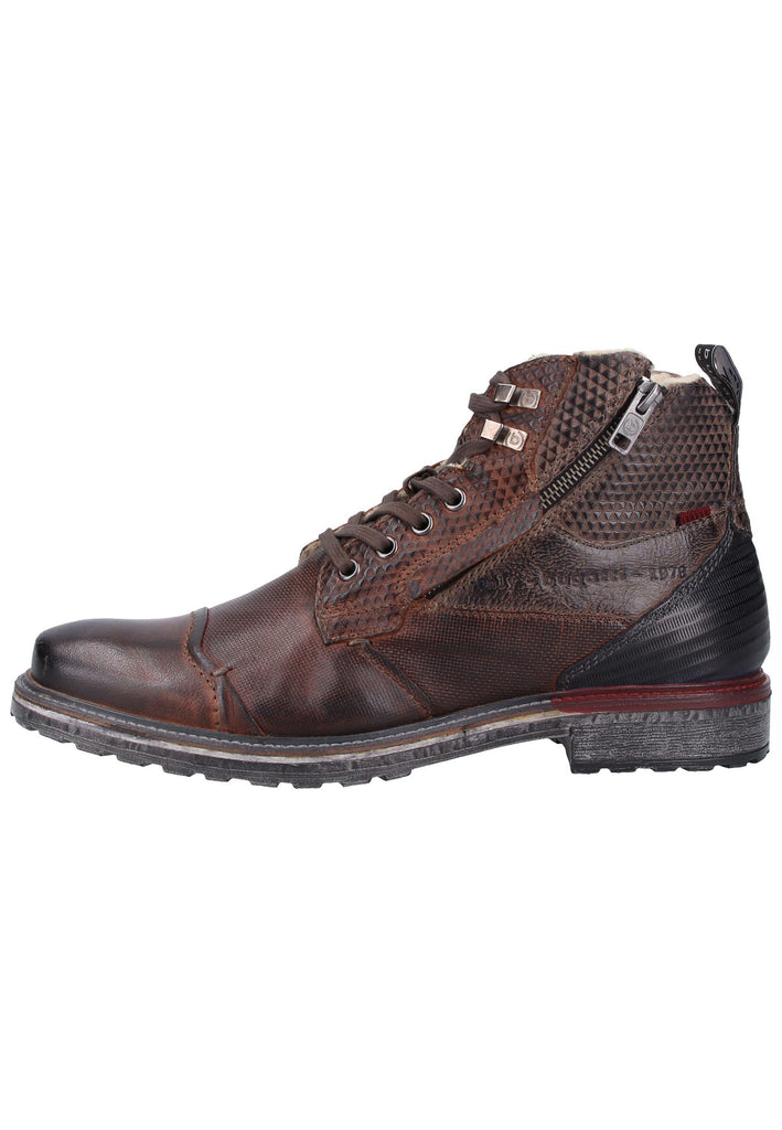 Bugatti Stiefelette Glattleder Dunkelbraun/Grau Warmfutter - surf4shoes