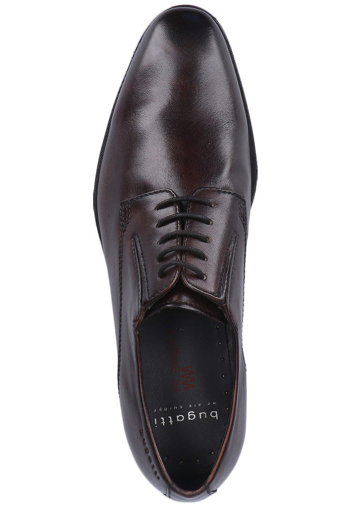 Bugatti Businessschuhe Glattleder Dunkelbraun - surf4shoes