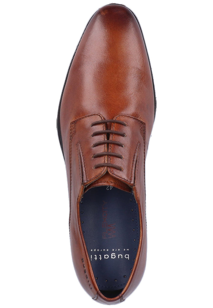 Bugatti Businessschuhe Glattleder Cognac - surf4shoes