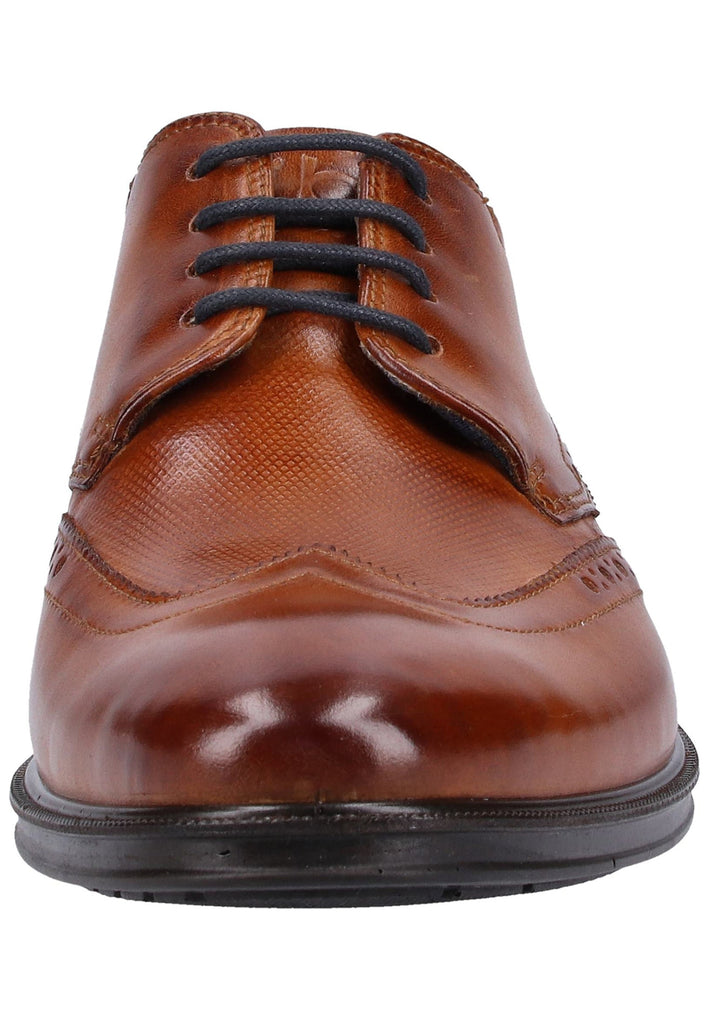 Bugatti Businessschuhe Glattleder Cognac - surf4shoes