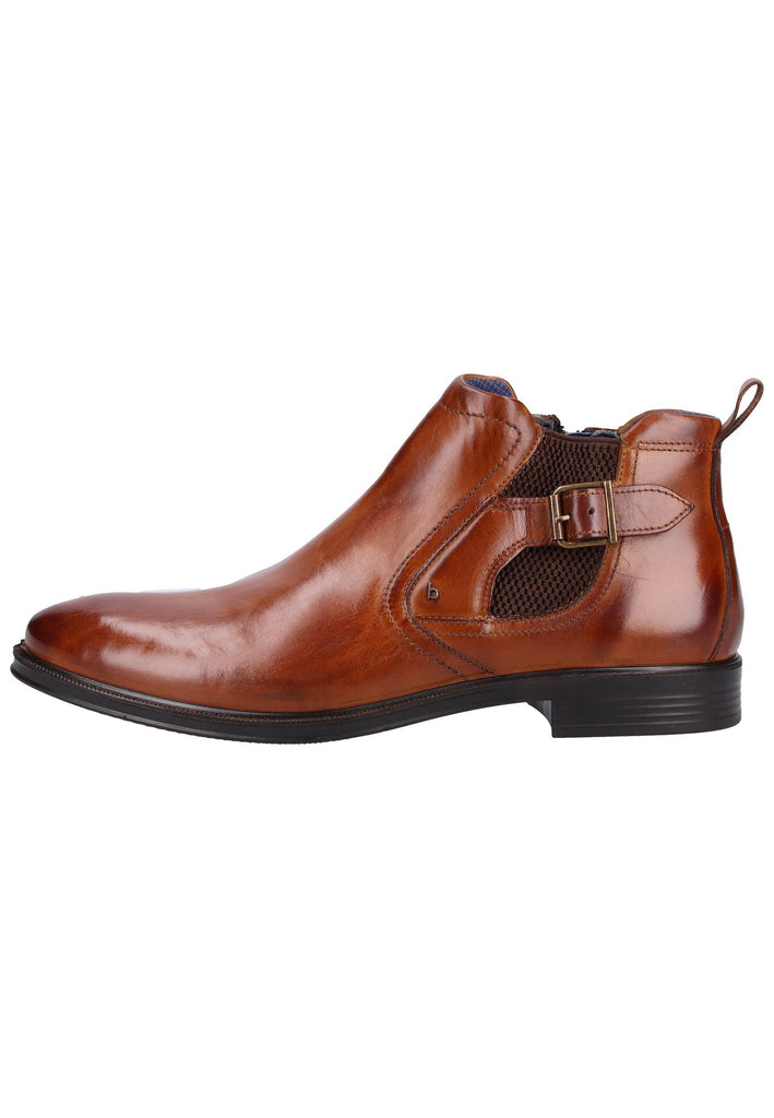 Bugatti Stiefelette Glattleder Cognac - surf4shoes