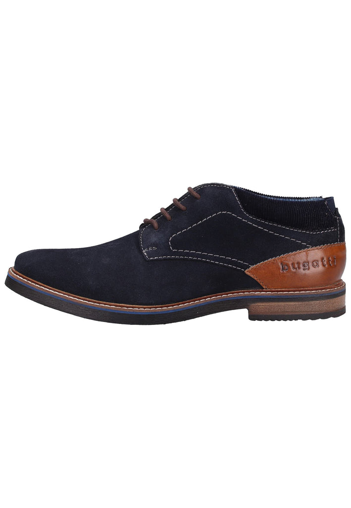 Bugatti Halbschuhe Veloursleder Dunkelblau - surf4shoes