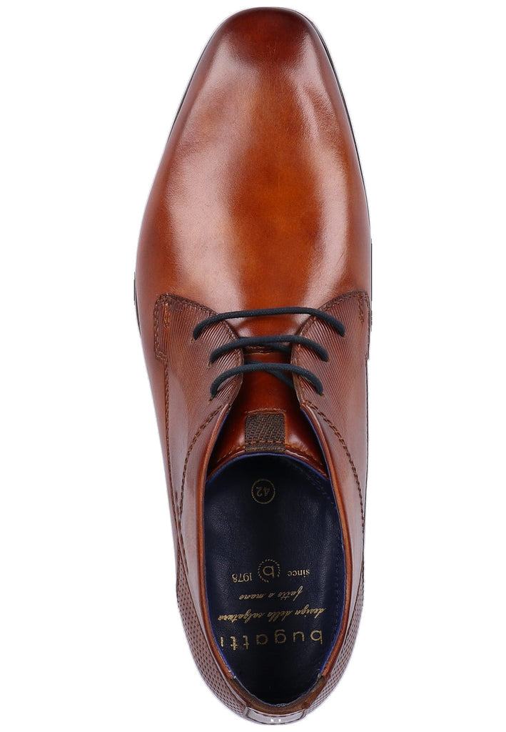 Bugatti Halbschuhe Glattleder Cognac - surf4shoes