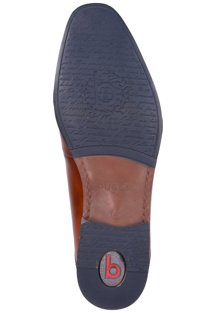 Bugatti Halbschuhe Glattleder Cognac - surf4shoes