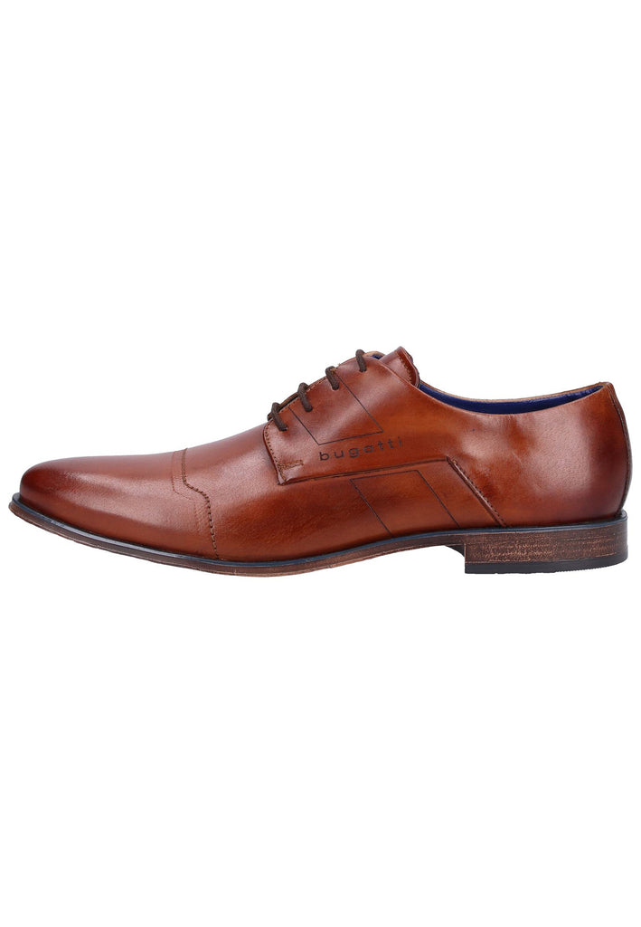 Bugatti Businessschuhe Glattleder Cognac - surf4shoes