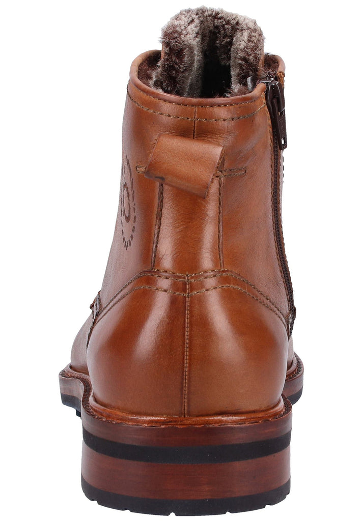 Bugatti Stiefelette Nappaleder Cognac Warmfutter - surf4shoes