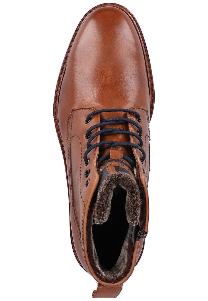 Bugatti Stiefelette Nappaleder Cognac Warmfutter - surf4shoes