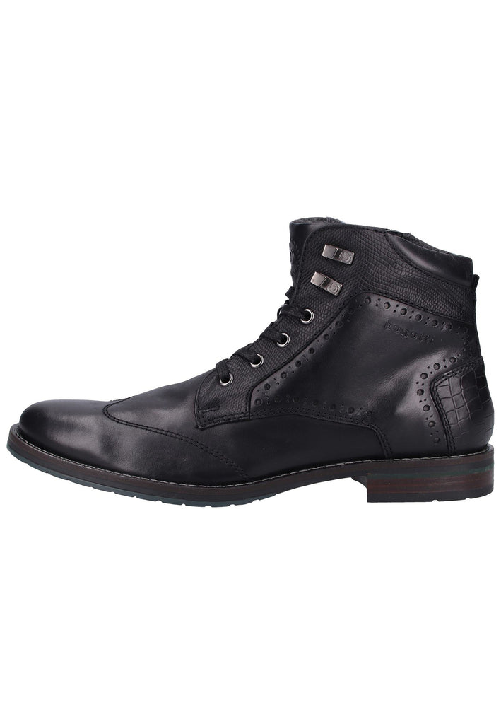 Bugatti Stiefelette Nappaleder Schwarz - surf4shoes