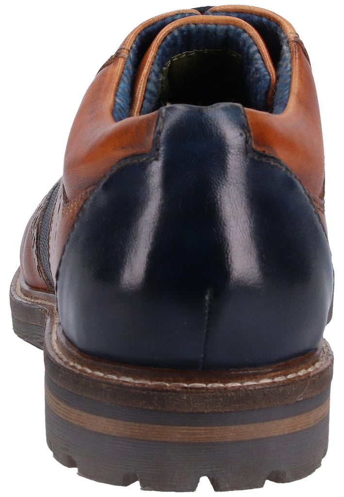 Bugatti Halbschuhe Glattleder Braun/Blau - surf4shoes