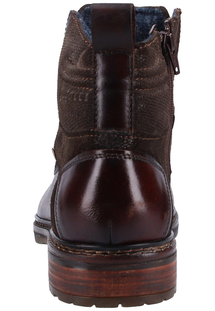 Bugatti Stiefelette Leder Dunkelbraun - surf4shoes